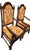 1970s 1970s Ethan Allen Jacobean Royal Charter Oak Dining Room Armchairs Gothic Pair For Sale - Image 5 of 14