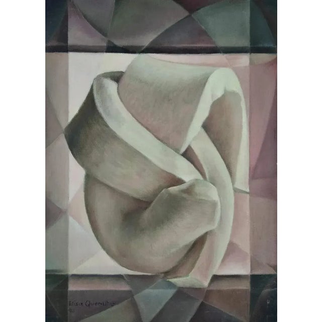1990s Elisa Queralt, Composition, 1990, Oil on Canvas For Sale - Image 5 of 5