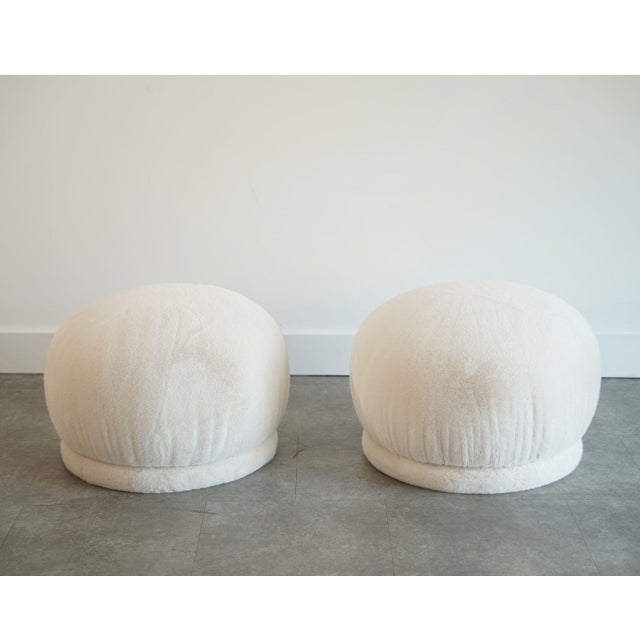 Set of Swivel Poufs Ottomans by Directional, 1970s For Sale - Image 4 of 6