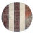 Hand Knotted Circular Turkish Rug, Neutral Ivory & Rust Boho Floor Decor Area Rug - 4'10" Diameter For Sale