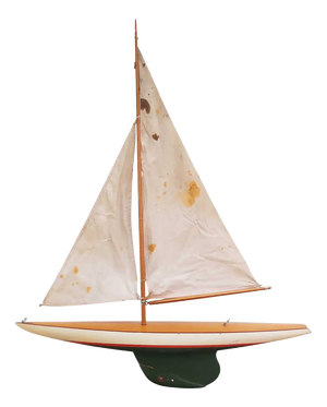 Small Vintage English Pond Yacht, 1940s
