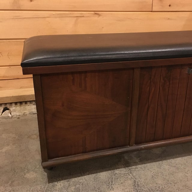 Mid Century Modern Lane Cedar Chest Vinyl Bench Chairish
