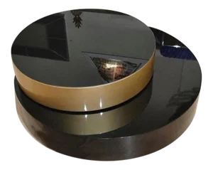 Modern Mirrored Coffee Table With Rotating Top