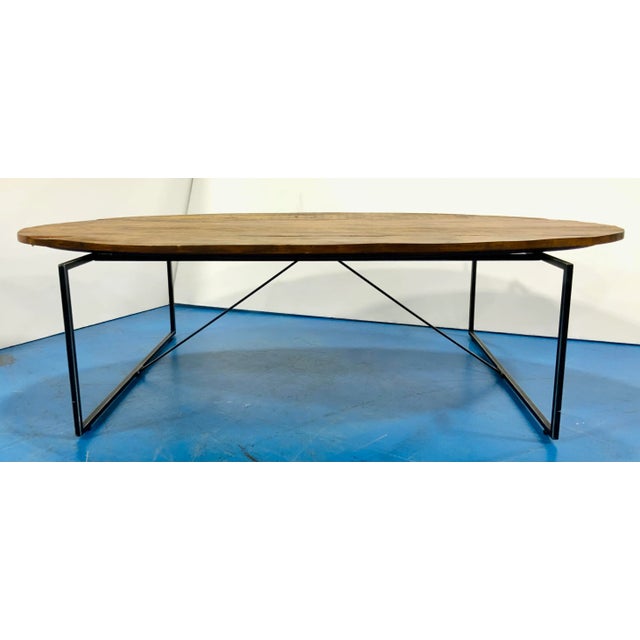 2020s Organic Modern Rustic Oval Wood Cocktail Table For Sale - Image 5 of 5