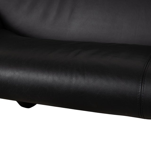 Black Echnaton Armchairs and 2-Seater Sofa in Leather from Leolux, Set of 3 For Sale - Image 8 of 18