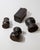Black Mid-Century Brutalist Sculptural Hand-Carved Wood Candleholders, 1960s, Set of 4 For Sale - Image 8 of 15