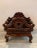 Very good early Victorian solid rosewood three section Canterbury with drawer, nicely carved and beautifully designed,...