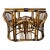 Rattan & Cane Game Table and Chair Set For Sale