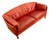 Mid 20th Century Danish Modern Sofa Couch Rust Red Leather 3 Seat Denmark MCM For Sale