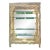 Regency Palm Beach Carved Wood Banana Leaf Mirrored Etagere For Sale
