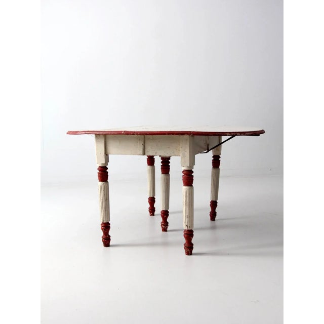 Antique Drop Leaf Table For Sale - Image 4 of 11