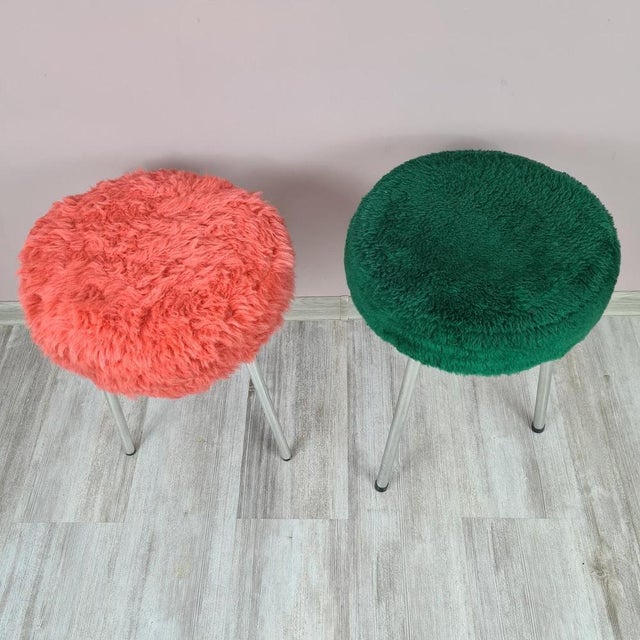Metal Stools from VEB Elektroinstallation Deutschneudorf, East Germany, 1960s-1970s, Set of 2 For Sale - Image 7 of 11