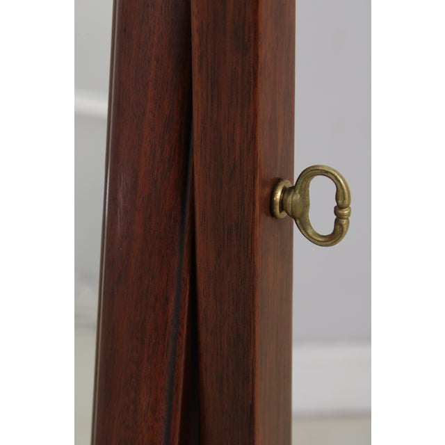 Henkel Harris Mahogany Cheval Standing Dressing Mirror For Sale - Image 13 of 16