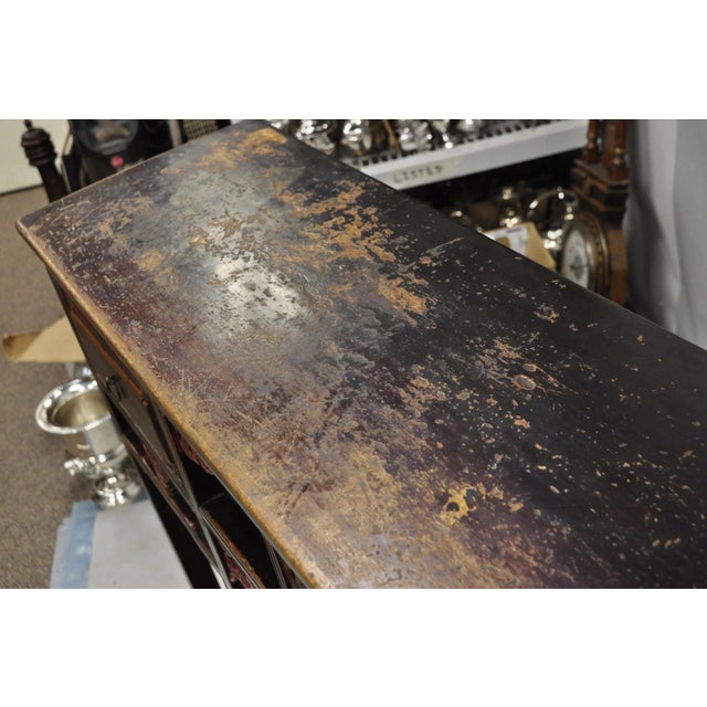 Antique Chinese Carved Hardwood Altar Console Table Sideboard Buffet W/ Drawers For Sale - Image 16 of 18