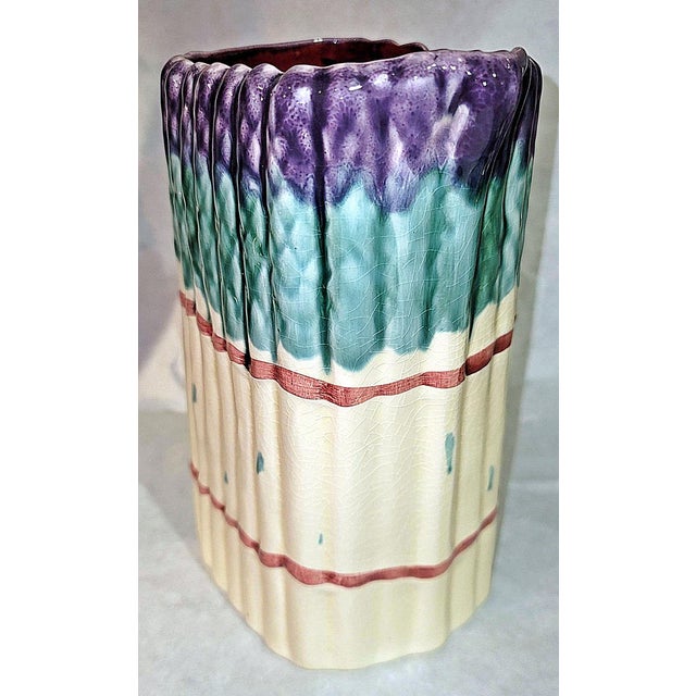 1990s French Majolica Asparagus Pitcher With Spears For Sale - Image 11 of 11