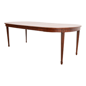 Kindel Furniture Federal Banded Mahogany Extension Dining Table, Newly Refinished