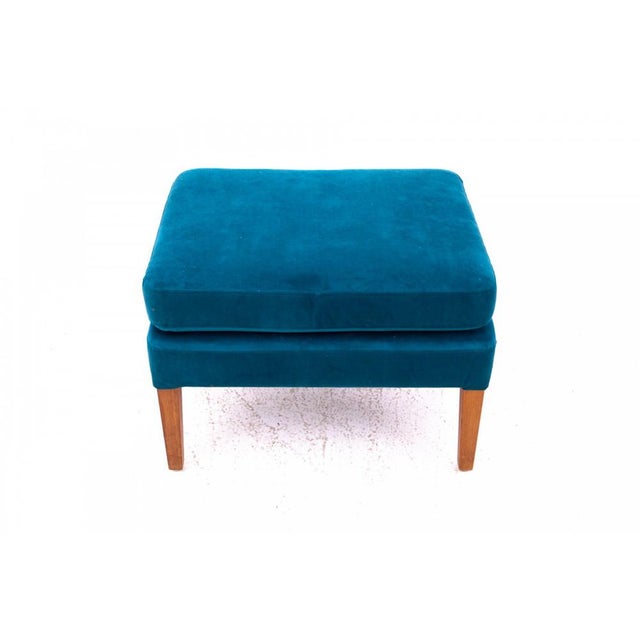 Set of 20th Century Wingback Armchair with Ottoman, Denmark, 1950s For Sale - Image 12 of 16