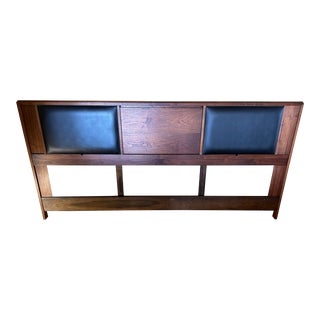 1960s Mid Century Walnut King Headboard by John Keel for Brown Saltman For Sale