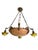 Antique Neoclassical Amber /Honey Alabaster, Gilt Bronze Chandelier W-Griffin Mounts For Sale - Image 10 of 18