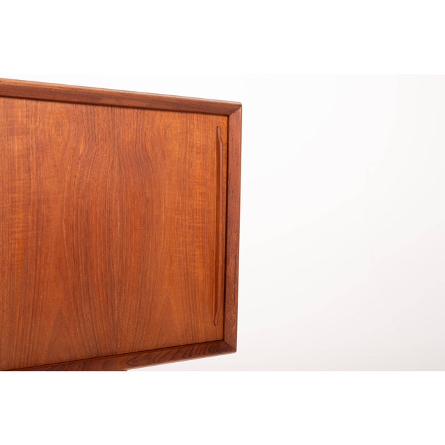 Wood Bowed Teak Sideboard by H.P. Hansen, 1960s For Sale - Image 7 of 14