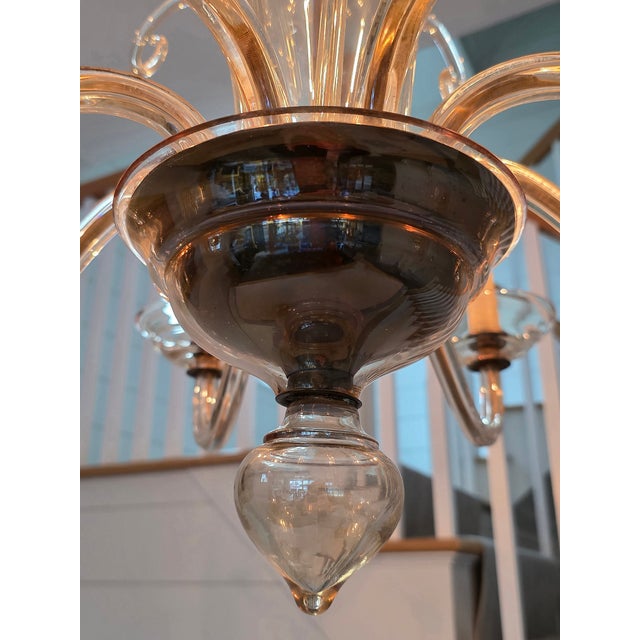 8 Light Murano Chandelier For Sale In New York - Image 6 of 7