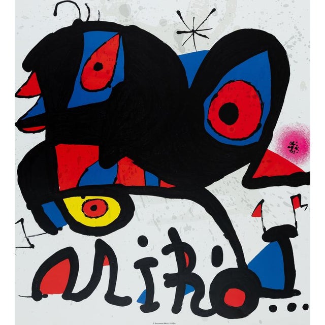 Joan MIRO (1893-1983) Bird with red beak Original poster based on a work by the artist On poster paper 49 x 66 cm (c. 19 x...