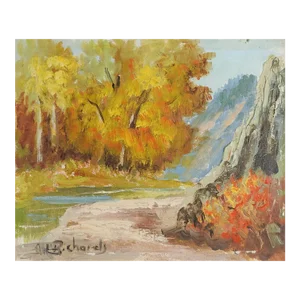 Vintage 1967 Plein Air Twining New Mexico Landscape Painting