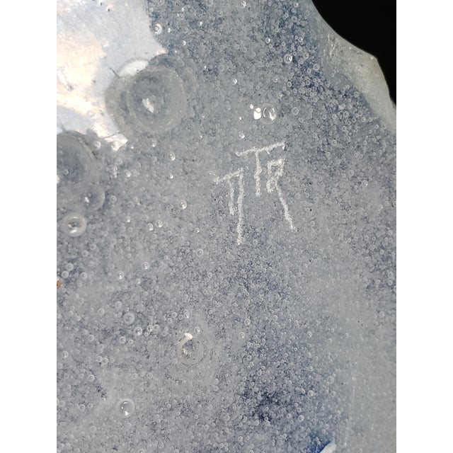 19th Century Pate De Verre Glass Woman Figurine Sculpture Signed For Sale - Image 5 of 12