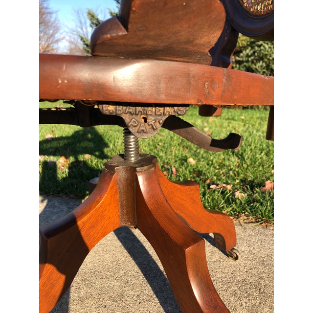 Late 19th Century Antique Bergere Cane Swivel Desk Chair Chairish