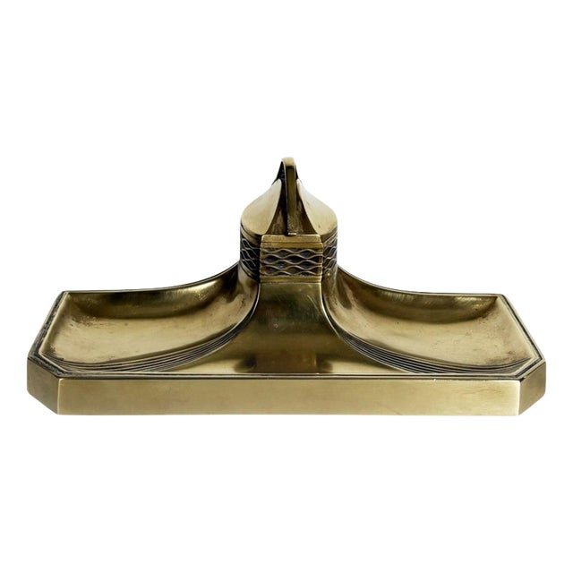 Art Nouveau Brass Inkwell, France, 1900 For Sale