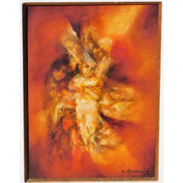 Late 20th Century Guadalupe Aparicio, Noted Argentine Artist Surrealist Oil/Canvas 12 X 16 For Sale - Image 5 of 5