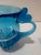 Vintage Murano Aqua Art Glass Small Pitcher With Ribbed Handle For Sale In Atlanta - Image 6 of 7