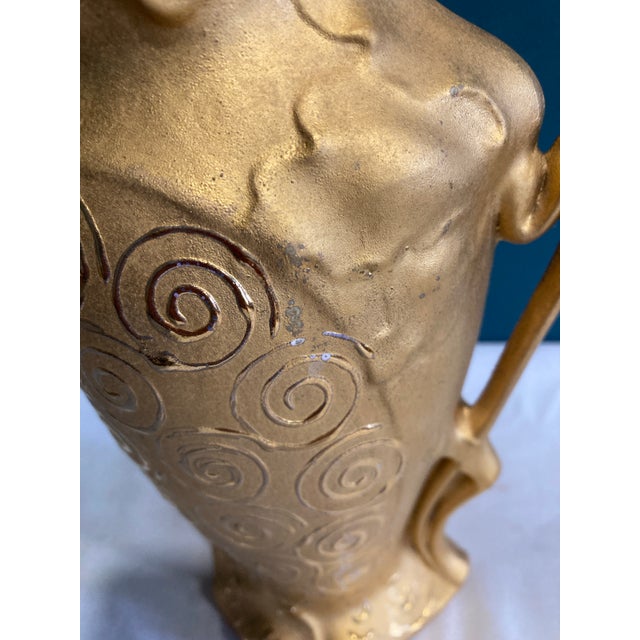 Vintage Ceramic Vase With 22k Gold For Sale - Image 10 of 10