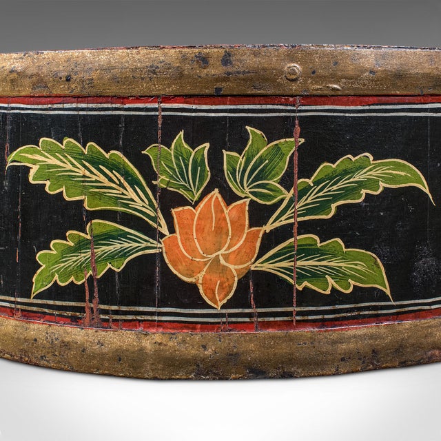 Antique Cheese Wheel Carrier, English, Handpainted Walnut, Dairy Tray, Edwardian For Sale - Image 9 of 10