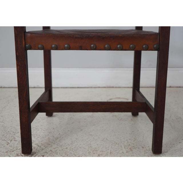 L&jg Stickley Mission Oak Spindle Back Armchair For Sale - Image 12 of 18