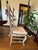 Antique White French Dining Chairs Ladder-Back Rush Seats Custom Pads For Sale - Image 8 of 12