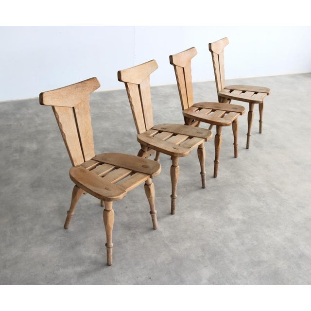 Vintage Brutalist Dining Chairs, 1960s, Set of 4 For Sale - Image 4 of 10