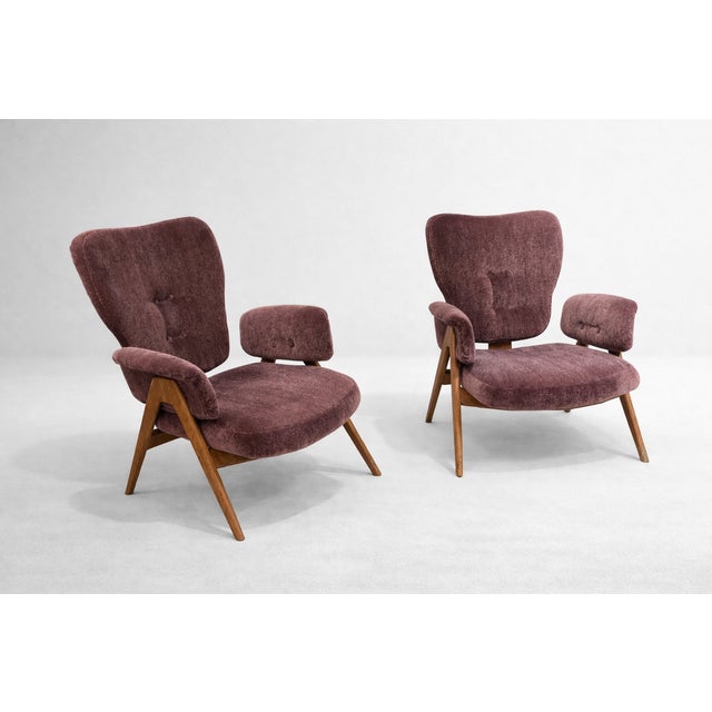 Vintage Lounge Chairs by Roger Landault, 1950, Set of 2 For Sale - Image 14 of 18