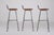 Cognac Leather Stools, 1970s, Set of 3 For Sale - Image 6 of 12