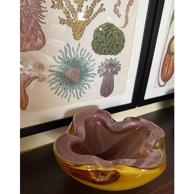 1960s Alfredo Barbini Mid-Century Murano Cased Art Glass Biomorphic "Geode" Bowl/Ashtray For Sale - Image 5 of 14