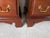 Brown Vintage Link-Taylor Heirloom Solid Mahogany Chippendale Bedside Tables / Nightstands – A Pair For Sale - Image 8 of 16