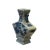 Chinese Chinese Blue White Porcelain Oriental Graphic Fan Shape Vase For Sale - Image 3 of 7