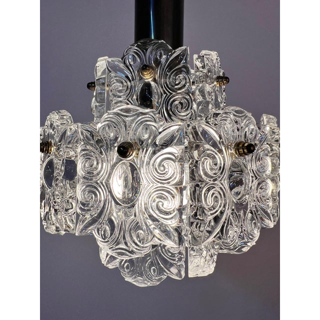 Crystal Glass Pendant Lamp from Kinkeldey For Sale - Image 10 of 11