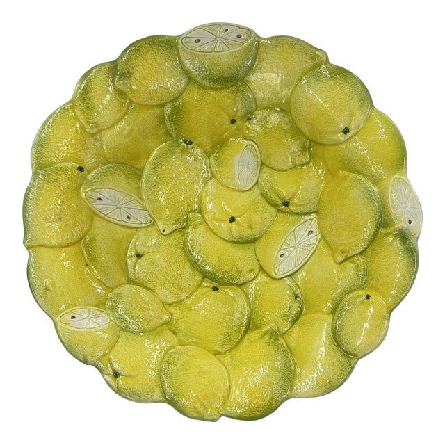 Vintage Italian Lemon Pattern Bowl For Sale