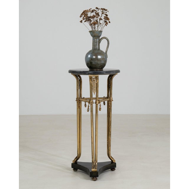 Mid 20th Century France Empire Black Brass Pedestal For Sale - Image 4 of 11
