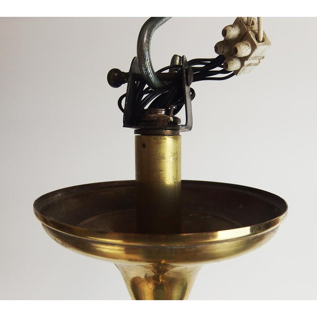 Art Nouveau Brass Chandelier, 1890s For Sale - Image 13 of 14