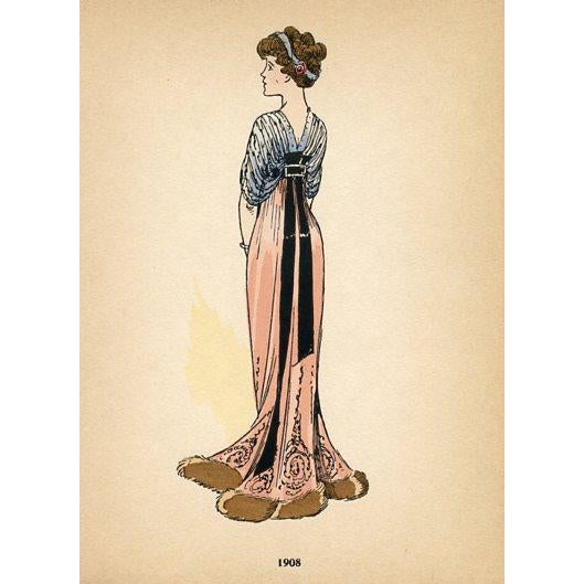 French Fashion Prints From the 1920s, Set of 6, Original Antique Pochoir Prints, France For Sale - Image 4 of 7