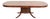 Romweber Regency Flame Mahogany Pedestal Extension Dining Table, Newly Refinished For Sale