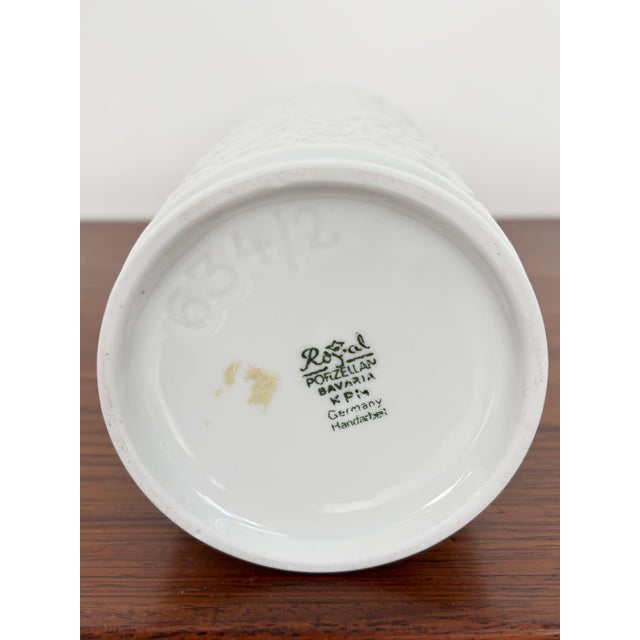 White Porcelain Vase by Royal Pozellan Bavaria, Germany, 1970s For Sale - Image 6 of 7
