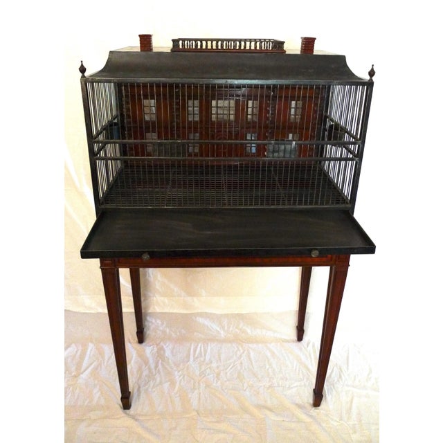 1990s Style Bird Cage in the Shape of a Mansion With Fitted